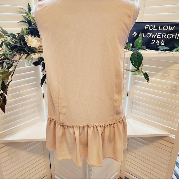 RACHEL RACHEL ROY PEPLUM CREAM TIE BLOUSE SIZE MED - Picture 6 of 8